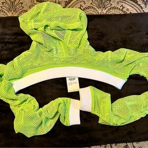 Neon Green Mesh Crop Top